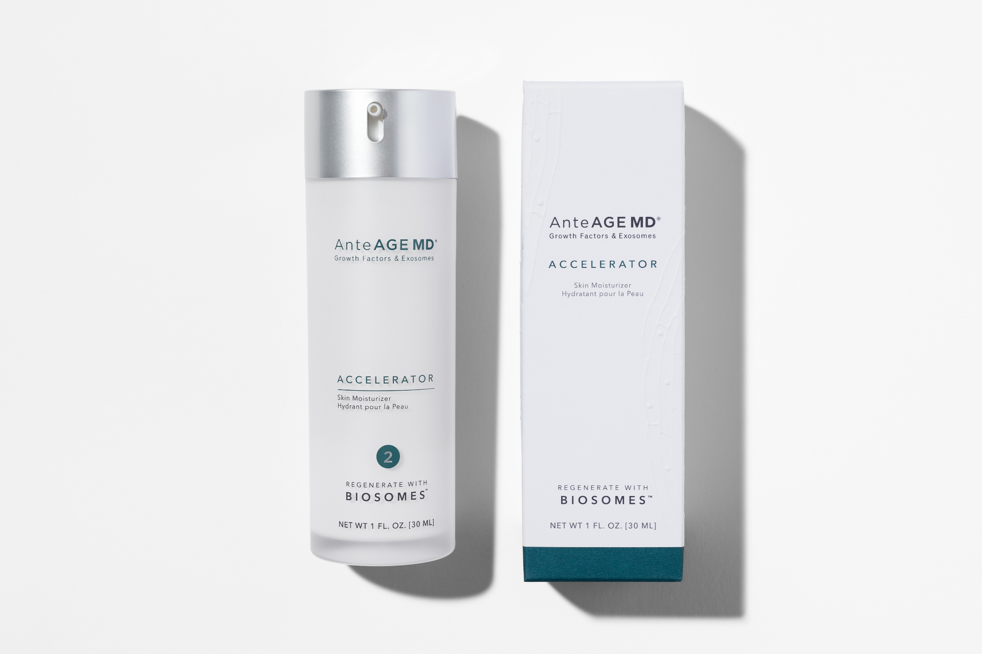 Medical-grade skincare flatlay